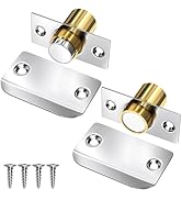 Closet Door Ball Magnetic Catch, Jiayi 2 Pack French Door Latch Hardware, Silver Ball Catch Top o...