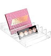 Mantello Acrylic Makeup Pallet Organizer - 7-Section Divided Eyeshadow Palette Organizer - Cash T...