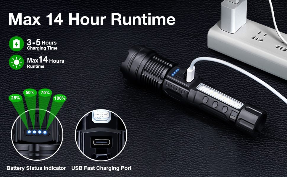 tactical flashlight battery powered