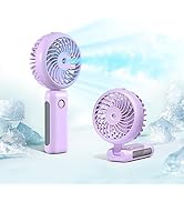 CIVPOWER Misting Fan Portable, Hand Held Fan 90°Adjustable Desk Fan, 4000mAh USB Rechargeable Per...