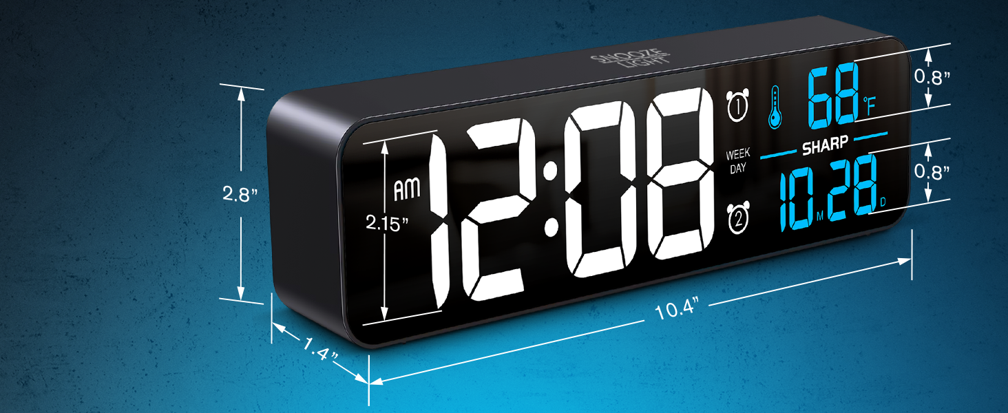 SIMPLE, PRACTICAL EVERYDAY FEATURES - Switch between 12-hour or 24-hour time format.