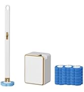 Disposable Toilet Brush and Holder,Cleaning Supplies,Deep Cleaning,Wall Mount Toilet Cleaning Sys...