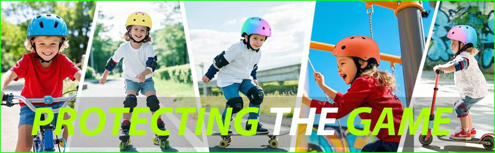 skate pads kids helmet