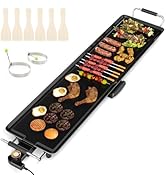 ARLIME 35" Extra Large Electric Griddle, Nonstick Countertop BBQ Grill with Adjustable Temperatur...