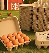 echomerx paper egg cartons bulk 50-pack farm fresh chicken eggs