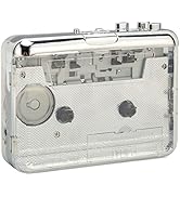 ASHATA Portable Cassette Player, USB Cassette Tape to MP3 Converter, Audio Walkman Cassette Tape ...