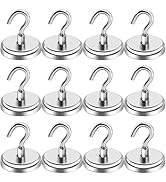 LOVIMAG 100LBS Heavy Duty Magnetic Hooks, Strong Neodymium Magnet Hooks for Home, Kitchen, Workpl...