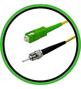 PacSatSales - Fiber Optic Patch Cable - Single Mode - SIMPLEX - OS1-9/125um (1M, SC/APC to ST)