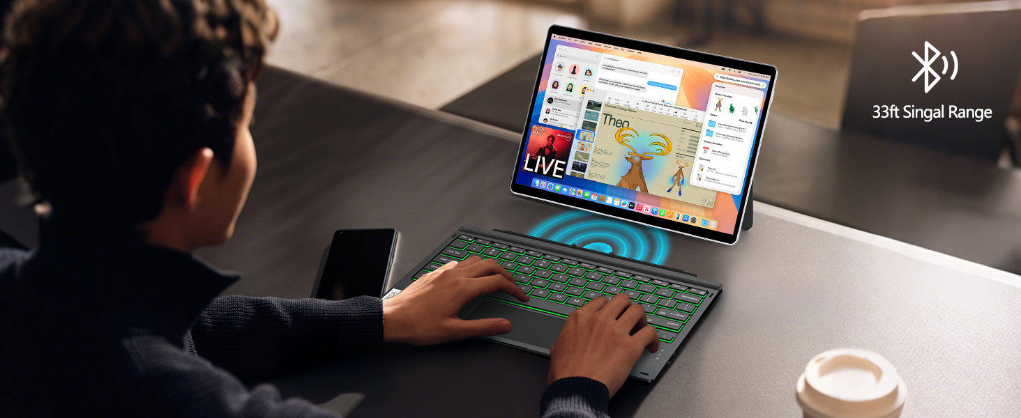 surface pro keyboard for 7+/7/6/5/4/3 Microsoft surface pro keyboard type cover wireless bluetooth