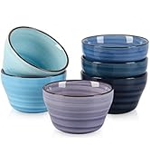 Selamica Ceramic 8oz Bouillon Cups 4 Inch Small Dessert Bowls for Soup Dipping Sauce Coffee Cuppi...