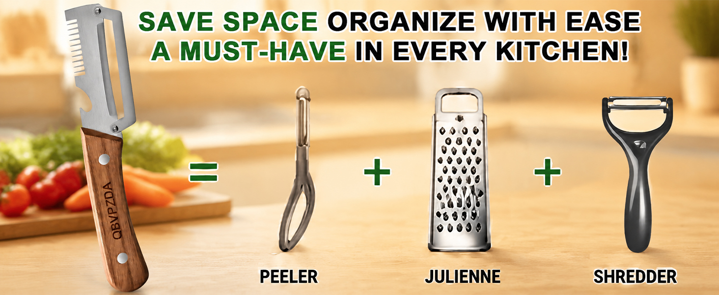 Multi Functional Vegetable Peeler Julienne Hand Held