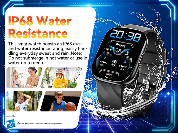 Transformers watch kids smartwatch boys girls gift fitness tracker heart rate