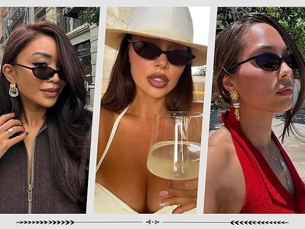 retro oval sunglasses for women