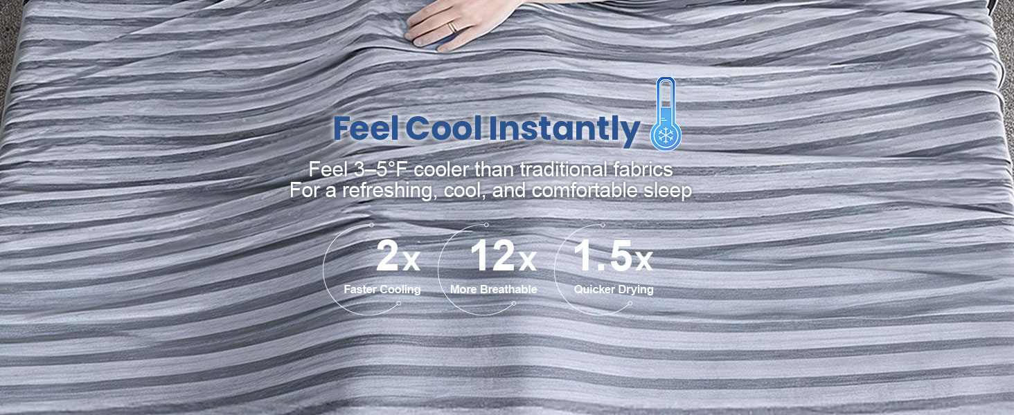 Cooling Striped Blanket