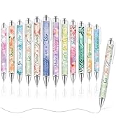 Maritown 12 Pieces Christian Pens for Women Bible Verse Ballpoint Pens Inspirational Quotes Flowe...