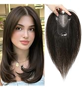 LEDIZE Hair Toppers for Women Real Human Hair, 360° Hair Topper No Bangs, Upgrade Lace Base Human...