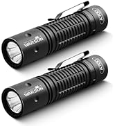 WARSUN A700 Tactical Flashlight 2 Pack, Rechargeable 700 Lumens LED Flashlight, Tail Switch Desig...