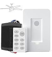 Nexete Universal Ceiling Fan Remote Control Kit,Wireless Wall Mounted Remote Control Switch &amp; Rec...