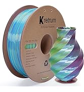 Kretrum Silk PLA 3D Printer Filament, 3D Printing Filament, Coextrusion Silk PLA Filament 1.75mm,...
