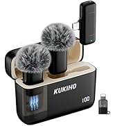 KUKIHO Wireless Lavalier Microphone with Charging Case, 36H Battery Life, Noise Cancellation, 135...