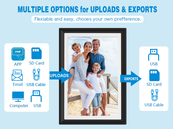 FRAMEO 10.1 Inch Smart WiFi Digital Photo Frame Digital Picture Frame