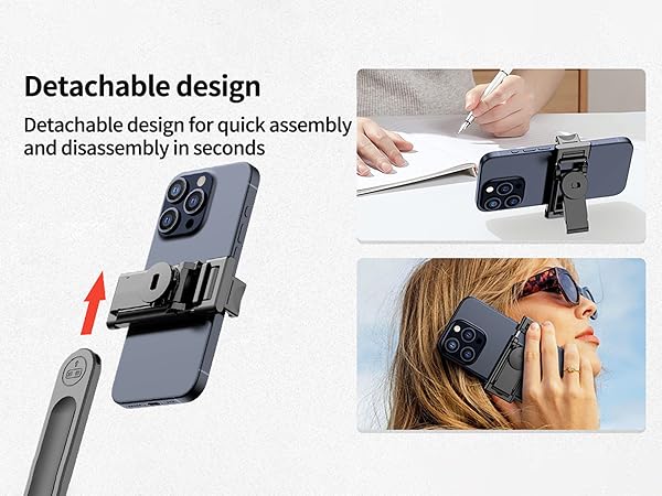 Selfie Stick Tripod, Extendable Tripod for Phone &amp; Selfie Stick with Detachable Phone Holder