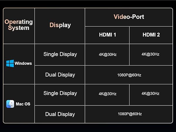 docking station dual display