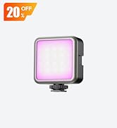 ULANZI VL49 RGB Video Lights LED Camera Light with 3 Cold Shoe &amp; 1/4 Screw | 2500-9000K CRI 95+ 2...