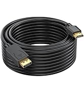 UVOOI 4K DisplayPort-DP to HDMI Cable 35FT, Display Port to HDMI Cable 35 Feet Adapter, 4K&3D, Vi...