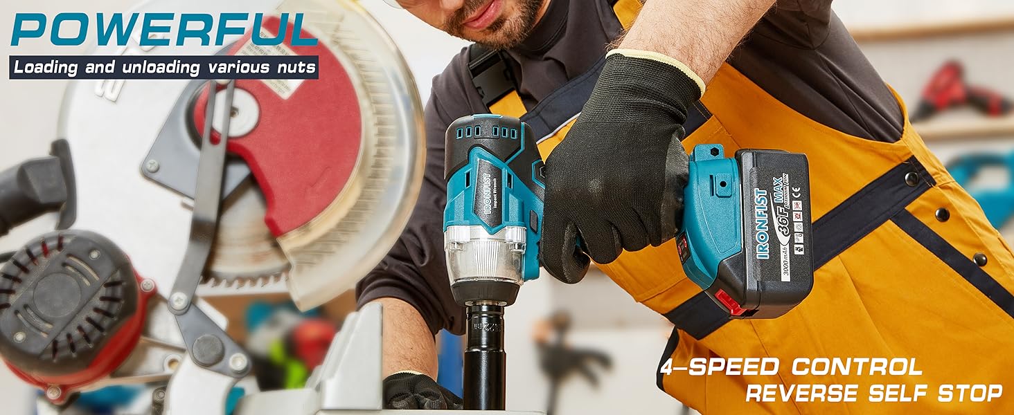 Cordless impact wrench drive power wrenches electric 1/2 inch high torque brushless socket set combo