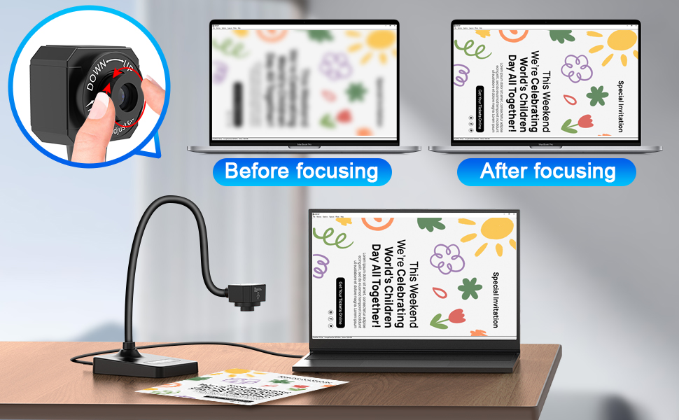 1080p webcam USB document camera 2mp teachers classroom teaching 2K art gift Online Video Demo