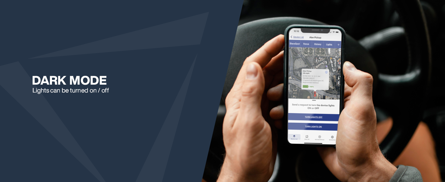 Dark Mode — Lights can be turned on / off