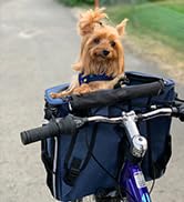 BARKBAY Dog Bike Basket Carrier, Expandable Foldable Soft-Sided Dog Carrier, 2 Open Doors, 5 Refl...