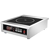 Commercial Induction Cooktop 3500W/240V Induction Burner 18-hour Timer Hot Plate for Kitchen Rest...