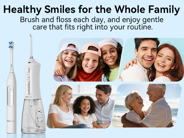 electric toothbrush and water flosser combo