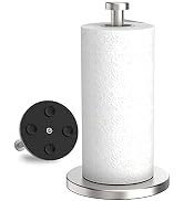 VEHHE Paper Towel Holder Countertop, Stainless Steel Paper Towel Holder Stand with Weighted Base ...