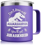 NOWWISH Mothers Day Gifts for Mom from Daughter Son, Mamasaurus Coffee Mug, Birthday Gifts Idea f...