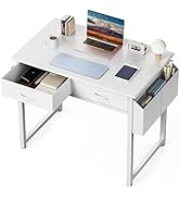DUMOS 32" Home Office Computer Desk with Drawers, Small Gaming Writing Study Table with Storage S...