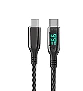 BoxWave PowerDisplay PD Cable (6ft) - USB-C to USB-C (100W) - Jet Black, Cable for Smartphones an...