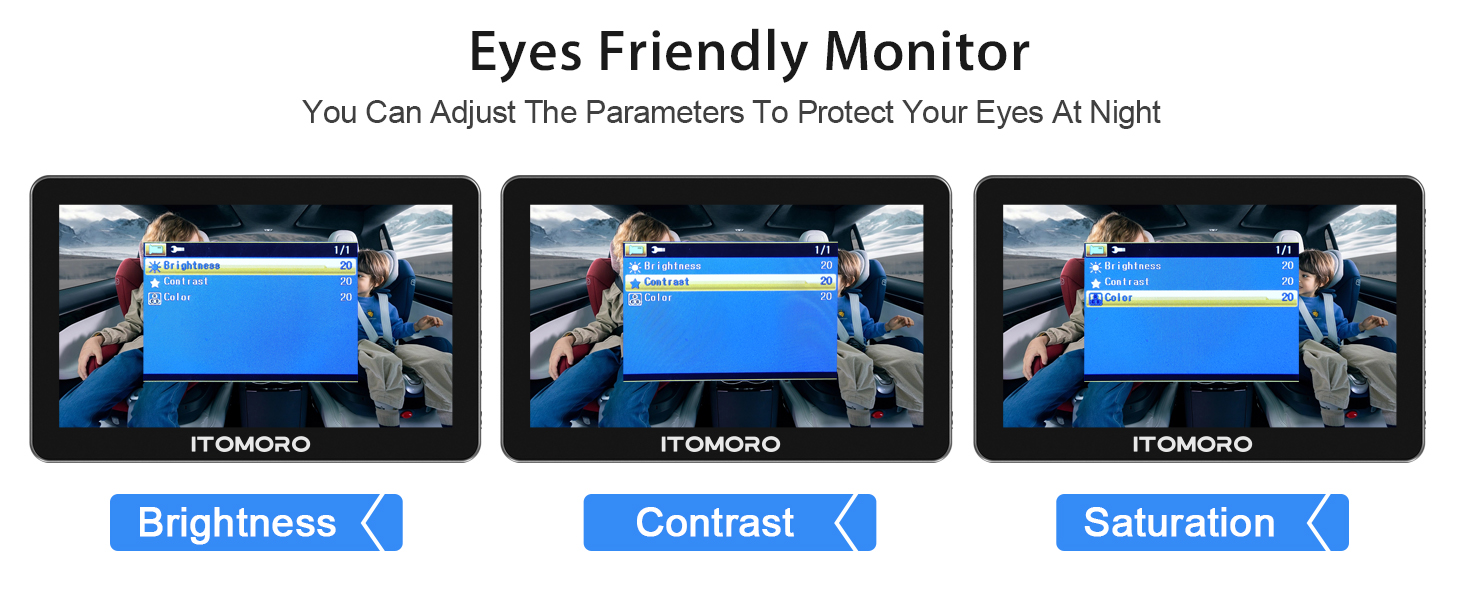 baby car monitor with adjustable screen