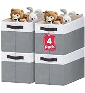 Criusia Extra Large Storage Bins 4 Pack - 16x12in Closet Organizers and Storage Baskets for Organ...