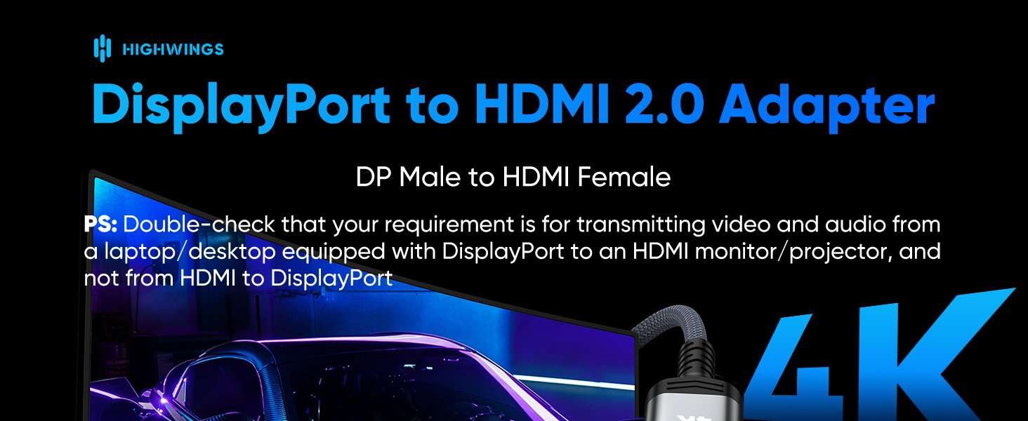 DisplayPort to HDMI