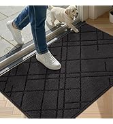 hicorfe Indoor Doormat,32"x20" Welcome Mat,Non-Slip Absorbent Door Mat,Rubber Backing Dirt-Trappi...