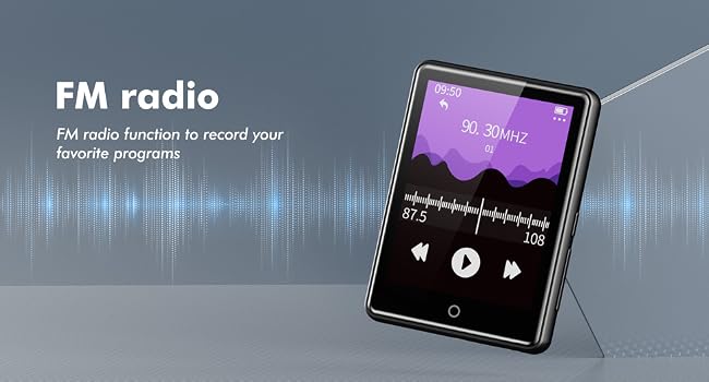 64GB MP3 Player with Bluetooth 5.3,Portable MP3 Player with Speaker 