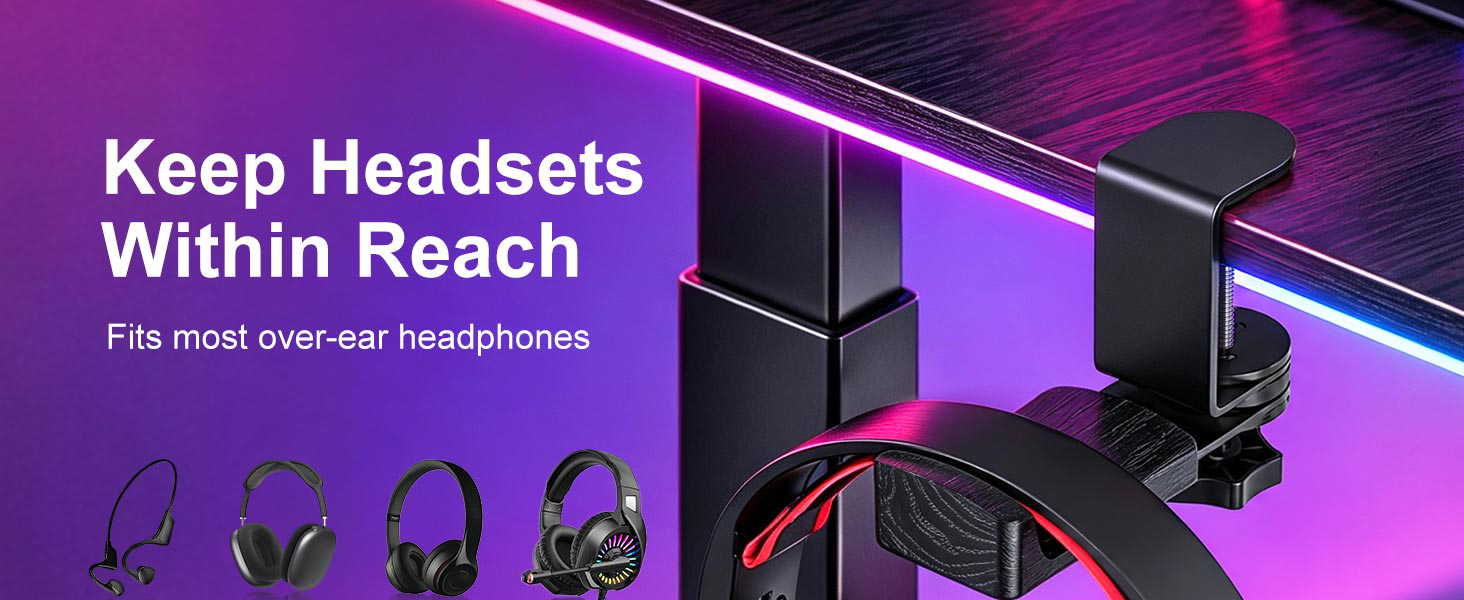 Keep Headsets Within Reach Fits most over-ear headphones