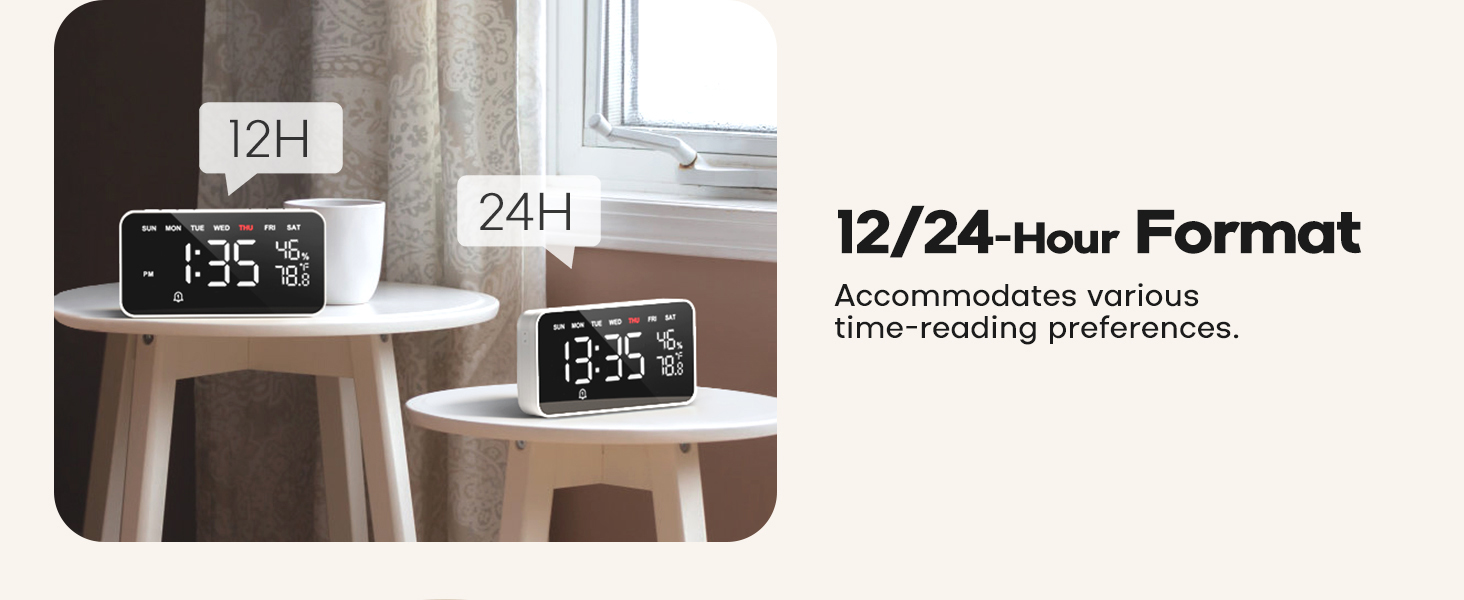 digital alarm clock for heavy sleepers kids adults loud alarm clock