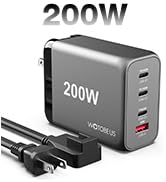 200W USB C GaN Charger Station WOTOBEUS PD 100W Type C 65W PPS45W Super Fast Charging 60W Laptop ...