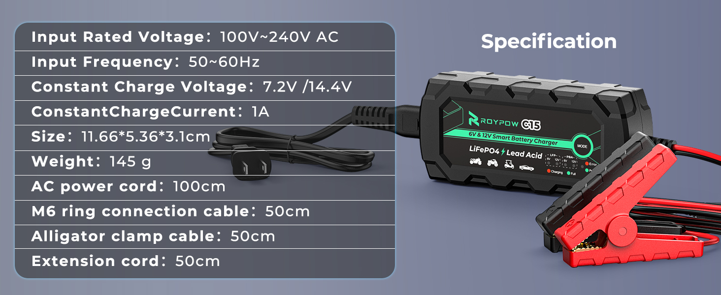 12V LiFePO4 Battery Charger