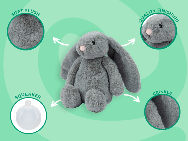 Bunny toys for pets with squeakers