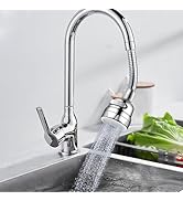 Flexible Kitchen Faucet Sprayer Attachment, 360 ° Rotatable Kitchen Sink Aerator, Movable Faucet ...